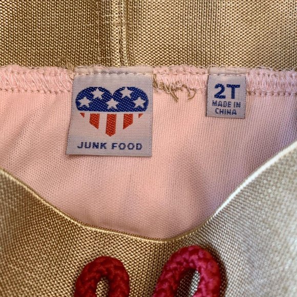 JUNK FOOD Girls Tulle Skirt 2T 2 Pink & Gold Tutu Toddler Girl Soft - Picture 3 of 5